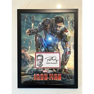 Robert Downey Jr. Autograph Signed 12x16 Iron Man Marvel Matte Framed Full SIG